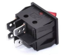 Công Tắc Bập Bênh KCD4 2 chế độ 15/30A 250VAC 4 chân màu đỏ