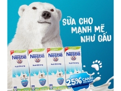 Lốc 4 hộp sữa tiệt trùng ít đường Nestlé NutriStrong 180ml