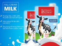 Thùng 12 hộp sữa tươi nguyên kem không đường Australia's Own 1 lít