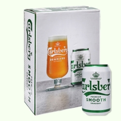 Thùng 24 lon bia Carlsberg Smooth Draught 330ml