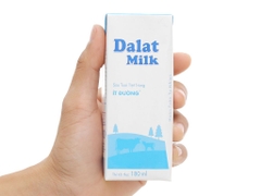 Thùng 48 hộp sữa tươi tiệt trùng ít đường Dalat Milk 180ml