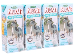 Thùng 48 hộp sữa tươi tiệt trùng Nuvi ít đường 180ml