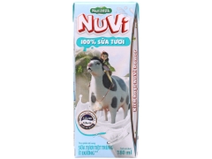 Thùng 48 hộp sữa tươi tiệt trùng Nuvi ít đường 180ml
