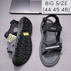 Sandal 2 quai nam big size, dép quai hậu size lớn (size 45 46) - Đen - RV964B