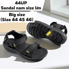 Sandal 2 quai nam big size, dép quai hậu size lớn (size 45 46 47) - Đen - RV679B