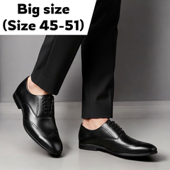 Giày Tây Nam Big Size - Da Thật, Có Size Lớn (45 46 47 48 49 50 51) - Đen - GTDB.03B