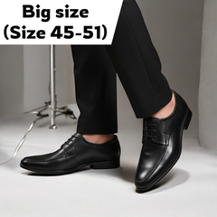 Giày Tây Nam Big Size - Da Thật, Có Size Lớn (45 46 47 48 49 50 51) - Đen - GTDB.05B