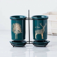 Set ống đũa đôi khung thép đen