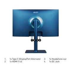 Màn Hình Đồ Họa MSI MD241P Ultramarine 23.8inch IPS/ FullHD/ Loa kép 1W x 2/ 75Hz