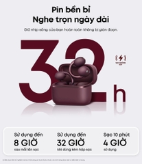 Tai Nghe Bluetooth Soundcore AeroClip 2 D1105 – Kẹp Tai Open-Ear, Hi-Res LDAC, Pin 32 Giờ