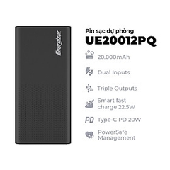 Sạc dự phòng Energizer 20,000mAh UE20012PQ