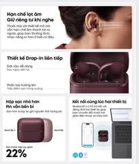 Tai Nghe Bluetooth Soundcore AeroClip 2 D1105 – Kẹp Tai Open-Ear, Hi-Res LDAC, Pin 32 Giờ
