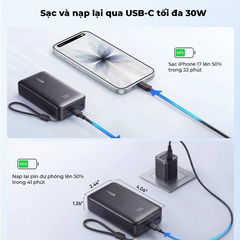 Pin Sạc Dự Phòng Anker Zolo 10000mAh 30W 2C1A (A110J)