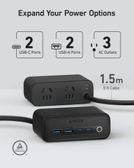 Đế sạc Anker kiêm Ổ Cắm Điện 525 - 67W - 3AC2C2A