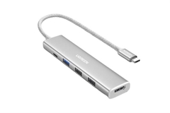 Hub Chuyển Đổi USB-C 5 in 1 Ugreen CM478 – Mở Rộng Cổng Kết Nối, Xuất 4K, Sạc PD 100W