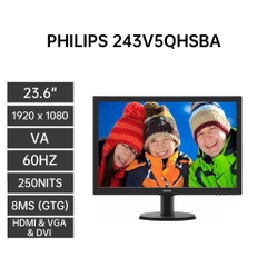 Màn Hình LCD Philips 23.6inch 243V5QHSBA/74 VA FHD 8Ms