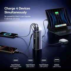 Pin Dự Phòng Baseus EnerGeek GR11 20000mAh 145W Kèm Cáp USB-C Dây Rút