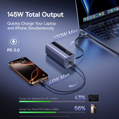 Pin Dự Phòng Baseus EnerGeek GR11 20000mAh 145W Kèm Cáp USB-C Dây Rút