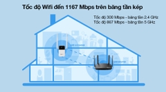 Bộ mở rộng sóng Wi-Fi băng tần kép AC1200 TOTOLINK EX1200L