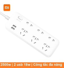 Ổ Cắm Xiaomi Zmi Power Strip 6 Cổng 2 USB CX05