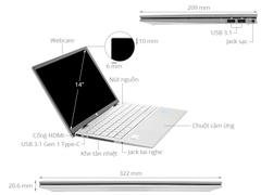 Laptop HP Pavilion X360 14-DY0172TU i3-1125G4/4GB/256GB/Win11 (4Y1D7PA)
