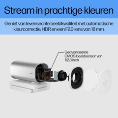Webcam HP 960 4K Streaming – 4K UHD, AI Auto Framing, HDR, Micro kép