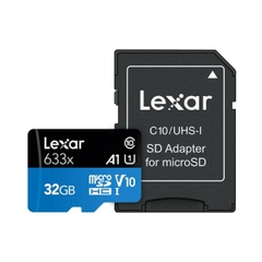 Thẻ nhớ Lexar 633x High Performance 32GB Micro SD UHS with Adapter