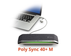 Loa Hội Nghị Poly Sync 40+ Microsoft Teams Certified USB-A/USB-C Speakerphone + BT700 USB-A Adapter (77P36AA)