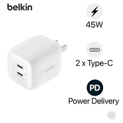 Sạc BoostCharge Pro GaN Belkin 45W - 2 cổng USB-C PD 3.0