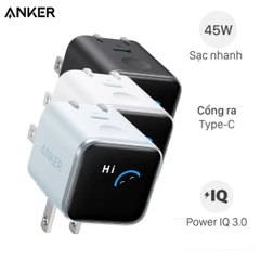 Adapter Sạc Anker Nano Thông Minh 1C 45W Màn Hình LED A121D