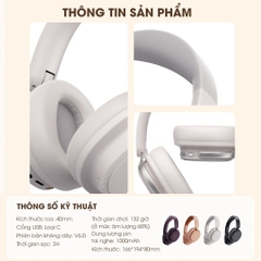 Tai Nghe Chụp Tai Không Dây HAVIT Space NC01H H635BT Hybrid ANC Bluetooth 6.0