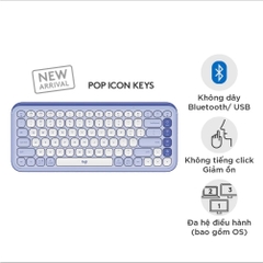 Bàn phím không dây Logitech POP Icon Keys