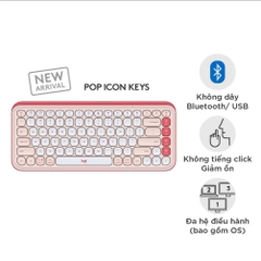 Bàn phím không dây Logitech POP Icon Keys
