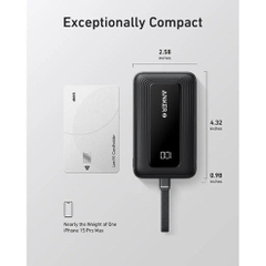 Sạc dự phòng Anker Zolo A1689 1A1C 30W 20000mah tích hợp cáp Type-C