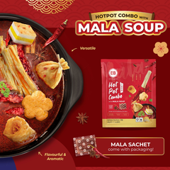 Combo lẩu 5 in 1 kèm súp tứ xuyên EB 600g - Hot Pot Combo with Mala Soup EB 600g - Viên thả lẩu Malaysia