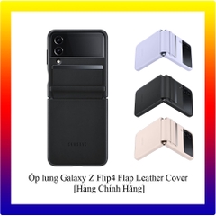 Ốp lưng Samsung Galaxy Z Flip4 Flap Leather Cover - [Hàng Chính Hãng]