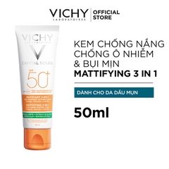 Kem Chống Nắng Vichy Chống Ô Nhiễm & Bụi Mịn Hằng Ngày 50ml