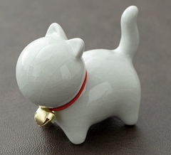 Set decor mèo gốm may mắn Goriyaku