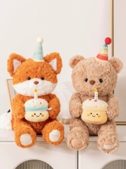 Gấu bông ôm bánh sinh nhật Bear Cake