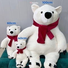 Gấu bắc cực quàng khăn đỏ