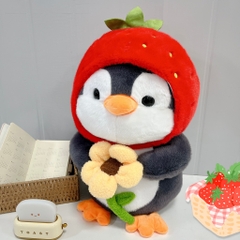 Chim cánh cụt ôm hoa