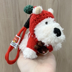 Móc khoá cún trắng cao cấp