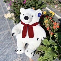 Gấu bắc cực quàng khăn (lông chồn kim cao cấp)