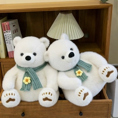 Gấu bắc cực quàng khăn xanh