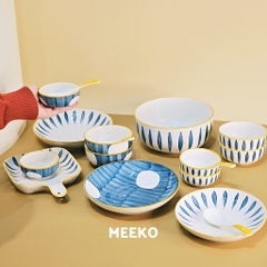 Set bát đĩa gốm Echi cao cấp