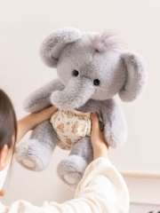 Gấu bông Elevoi xám lông mịn