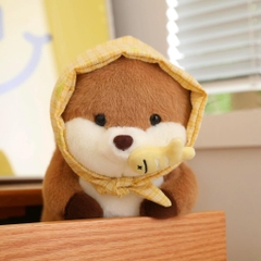 Gấu bông Rái cá cầm cá Rubu