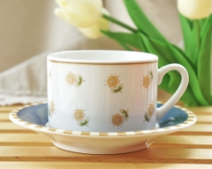 Bộ cốc và đĩa hoa Tuylip