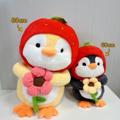 Chim cánh cụt ôm hoa