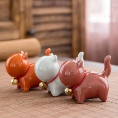 Set decor mèo gốm may mắn Goriyaku